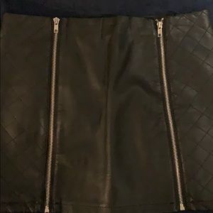 Faux leather mini skirt